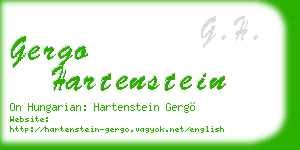 gergo hartenstein business card