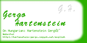 gergo hartenstein business card